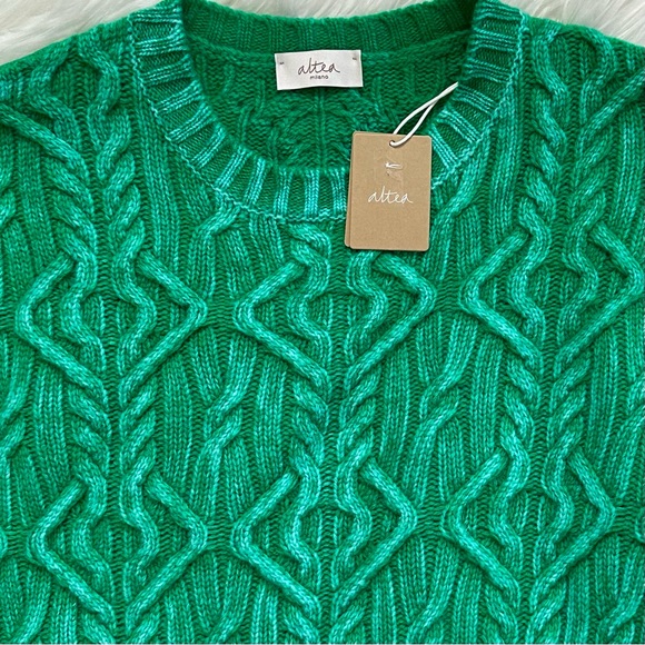 ALTEA NWT XL Gestrickter Pullover Sweater • Italy • Maglia Girocollo Treccia - Picture 7 of 14